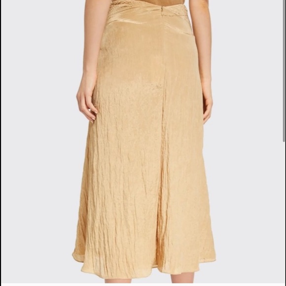 Vince Textured Drape Midi Skirt $295 NWT Size 6 - Picture 6 of 7